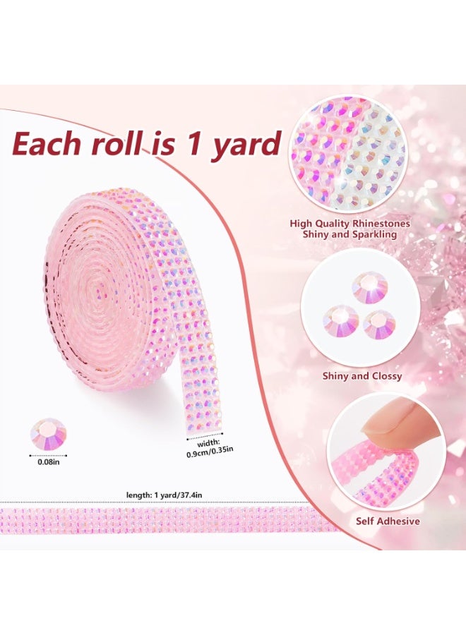 Rhinestone Ribbon Self Adhesive Crystal Rhinestones, 12-Rolls Bedazzling Strips, 12-Yard Rhinestone Strips for DIY Craft, Rhinestones for Crafting - Image 3