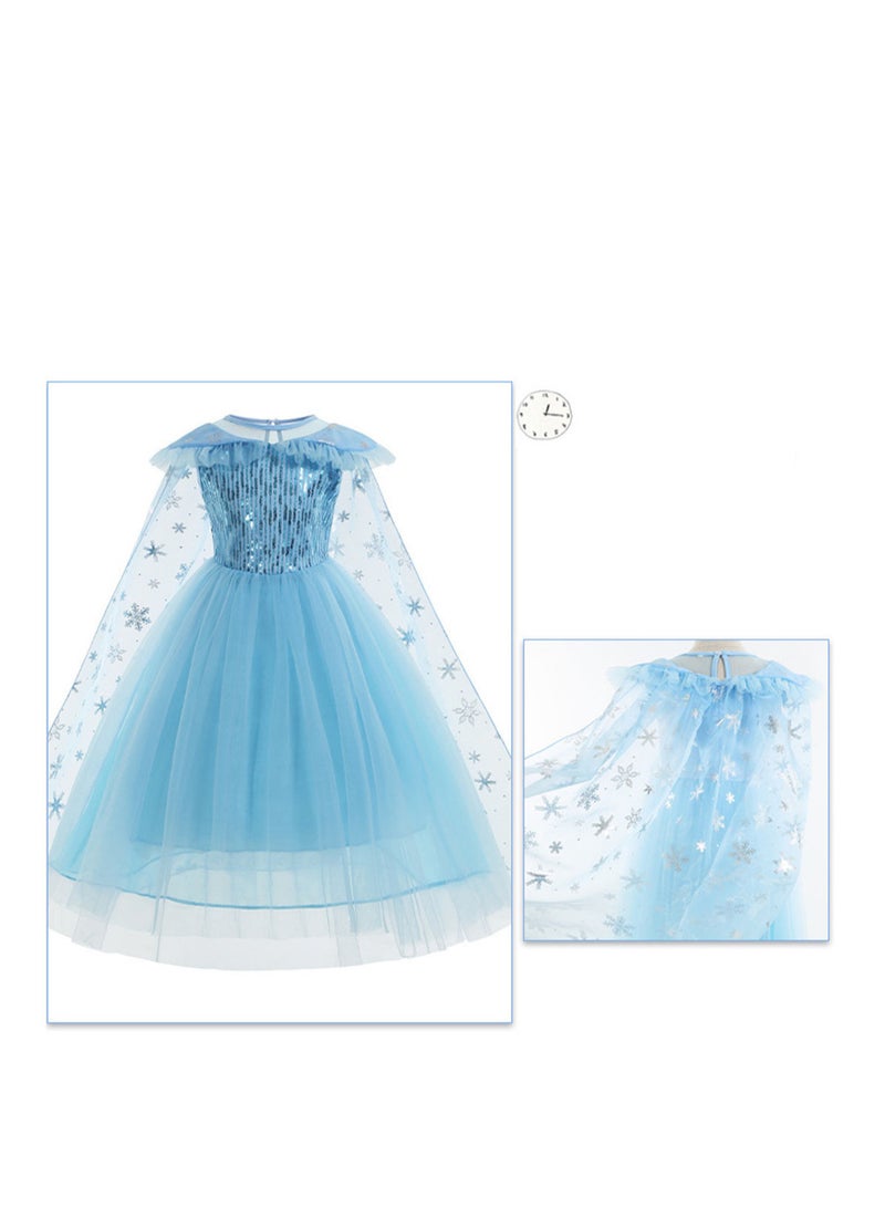 Arabest Princess Dresses, Summer Elsa Dresses, Short Sleeve Sarees, Princess Dresses, Party Costumes-140cm - Image 5
