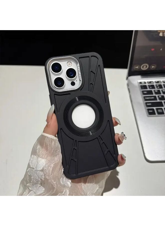 Khaki Magnetic Cooling Flash Shield Case for iPhone 13 Pro Max Drop Protection Transparent Design - Image 1