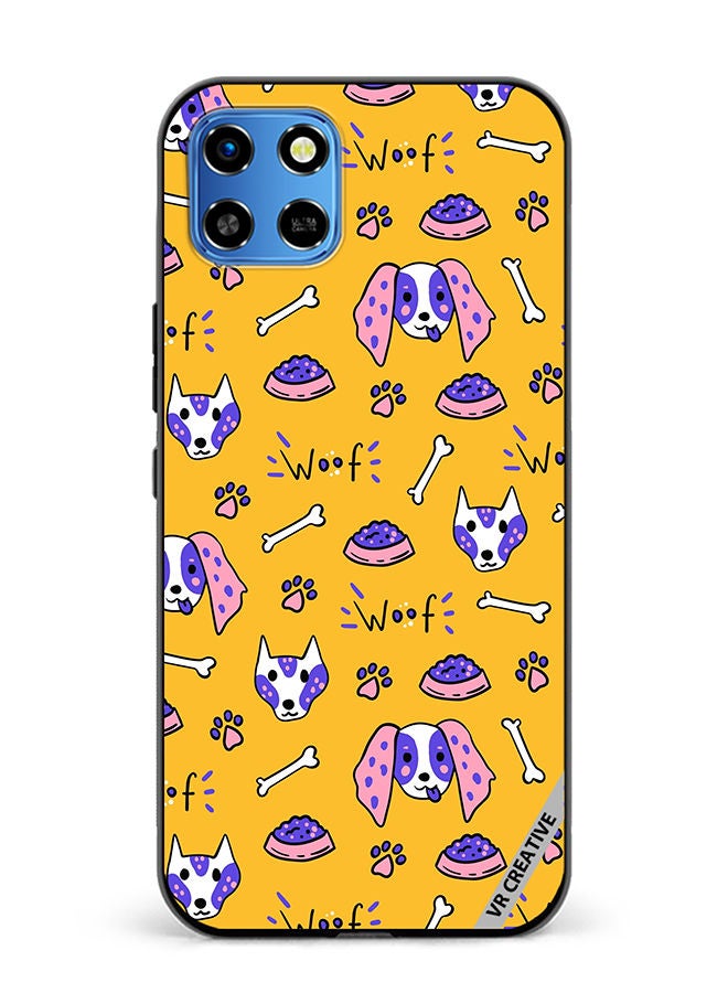 VR CREATIVE Protective Case Cover For Infinix Smart 6 HD Dogs Funny Doodle Seamless Pattern Design Multicolour - Image 1