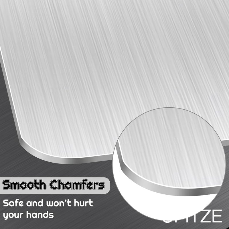 SPITZE Chopping Board for Kitchen | 304 Stainless Steel Cutting Board for Vegetables, Meat, Fruits and Dough Making | Heavy Duty Steel Chopping Board (Small 25x15 cm) - Image 3