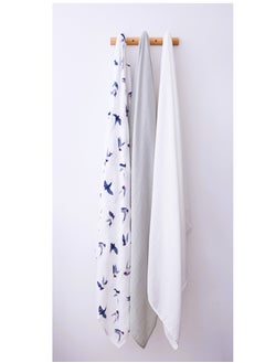 Set of 3 Organic Bamboo Swaddle The Swallow - pzsku/Z6741EDFBD699D66BE465Z/45/_/1700658451/fabd807a-01e8-45f8-a490-c3788b9edf9e