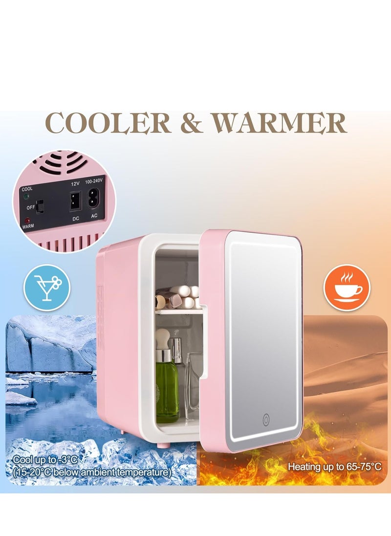 FlashHawk 6L Portable Mini Fridge Cooler and Warmer Small Personal Fridge for Skin Care, Cosmetics, Drinks, Food, Great for Bedroom, Office, Car Fridge, Dorm (Pink)  - Image 2
