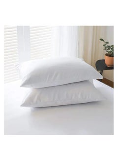 Saudi Deals 3-piece White Cotton Fitted Bedsheet Set with Deep-Pocket Sheet and 2 Pillow Covers, Breathable and Machine Washable, King, Queen, and Single Sizes Available.  - Image 3