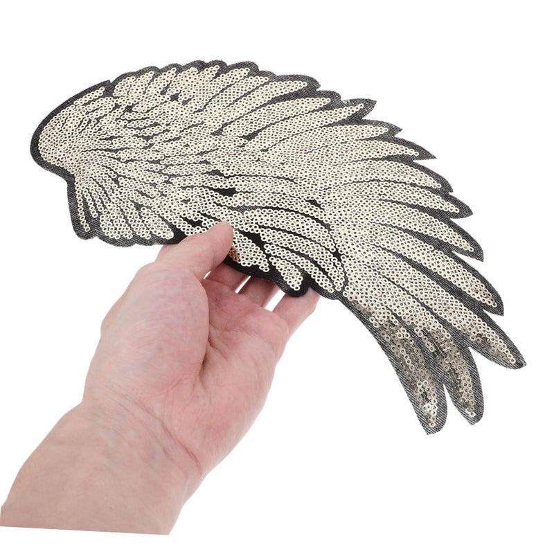 Black Embroidery Wings Patches With Rhinestones For Clothing Repair Craft Decor - Image 5