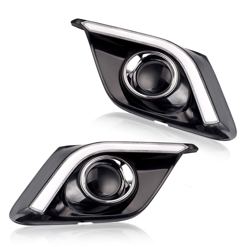 BIHEE Daytime Running Light Assembly for 2014-2016 Mazda 3 Axela - 3 Color DRL Fog Lamp Kit