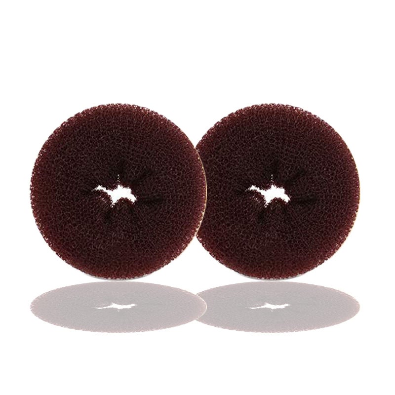 Kitjans Hair Donut Bun Maker 2PCS Large 35 Inch Ring Style Bun for Thick Long Hair Brown