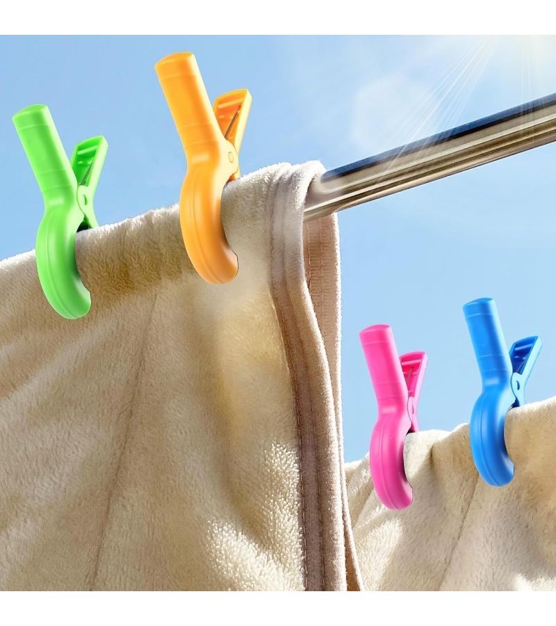 17 Extra Large Assorted Color Beach Towel Clips Heavy Duty Windproof for Pool Cruise Ship Lounge Chair Blanket Bed Sheet Sun Umbrella Rust Proof Durable Outdoor Accessory - Image 3