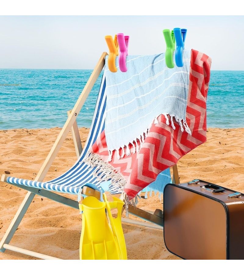 17 Extra Large Assorted Color Beach Towel Clips Heavy Duty Windproof for Pool Cruise Ship Lounge Chair Blanket Bed Sheet Sun Umbrella Rust Proof Durable Outdoor Accessory - Image 4
