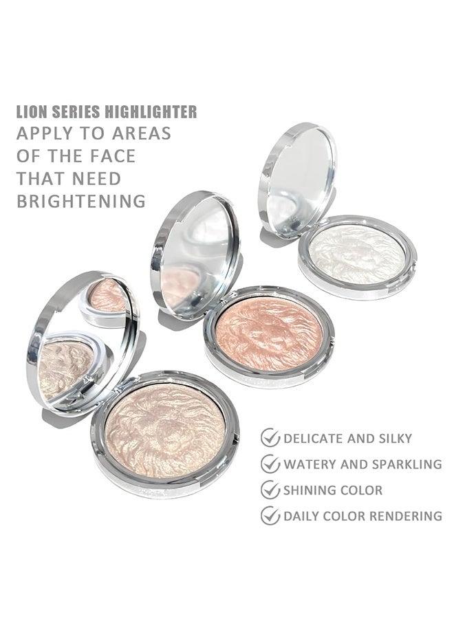 KAPEINE High Gloss Powder, Highlighter Makeup Palette, High Glossy Face Makeup Palette Pearl Shimmer Single Glitter Eyeshadow White Sparkling Finish Highlighter Powder Smooth Baked Lasting Shining Makeup Kit-01 - Image 4