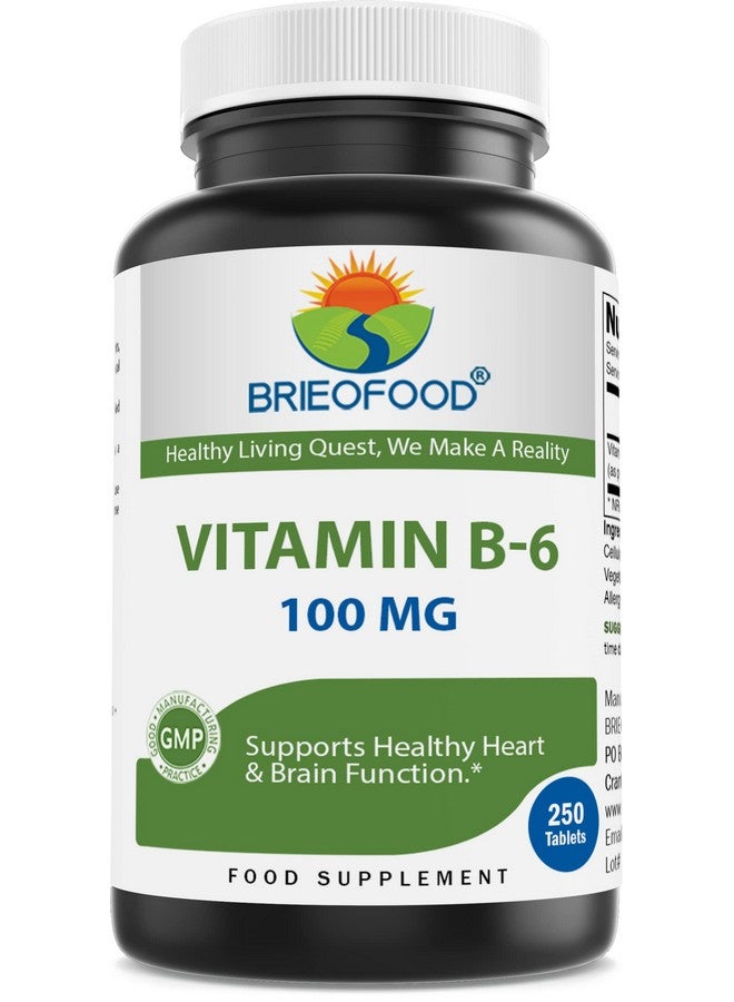 Brieofood Vitamin B6 100 mg 250 Tablets - Image 1