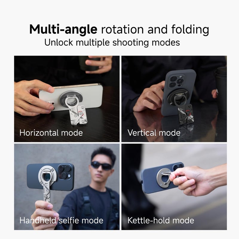 VSGO Multi-Functional Phone Stand â€” Unlock Endless Shooting Modes (Silver) - Image 4