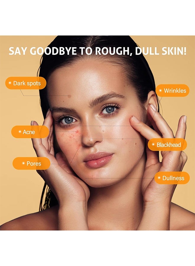 إيلهو منظف بحبيبات للتخلص من البقع الداكنة للوجه، مبيض للبشرة ومضاد للشيخوخة، مرطب للبقع الداكنة، حب الشباب، ضرر الشمس، توحيد لون الجلد 100 جرام - Image 4