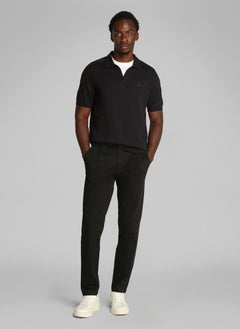 CALVIN KLEIN Knitted Slub Texture Polo Short Sleeve Jumper  - Image 4