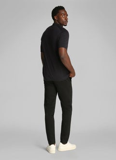 CALVIN KLEIN Knitted Slub Texture Polo Short Sleeve Jumper  - Image 2
