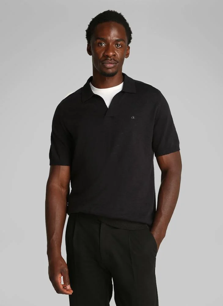 CALVIN KLEIN Knitted Slub Texture Polo