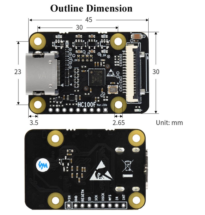 HDMI to CSI Camera Adapter, Support from HDMI Input up to 1080p 30fps, Compatible with Raspberry Pi 4 Model B/3B+/3B/2B/3A+/Pi Zero/Zero W/WH/Pi Zero 2W, Raspberry Pi CSI Cameras