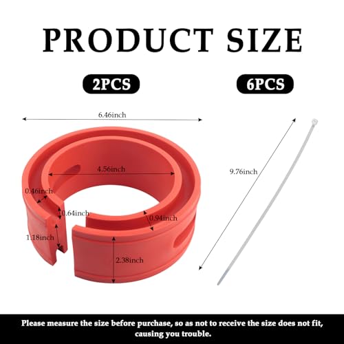 Salior 2PCS Front-Rear Coil Spring Spacer for 1.45''-1.65'' Spring Spacing,Heavy-Duty Coil Spring Booster Enhance Spring Rate,Universal Coil Spring Spacers Car Accessories for 2000-2500Lb Car - Image 2