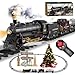 BUBUQE Electric Remote Control Train Set Christmas Trains Steam Locomotive Cargo Car Tracks Rechargeable Train Toys for Kids w3 SmokeWhistle Lights Christmas Birthday Gift for Boys Girls 3 4 5 6 7 - Image 3