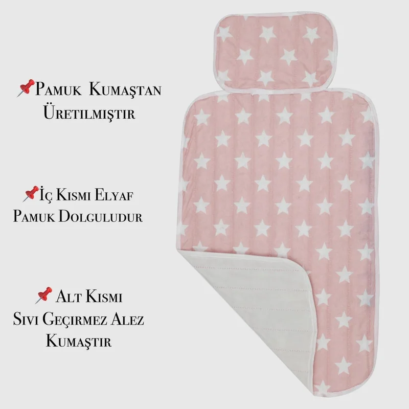 Morport Practical Diaper Changing Mat Cushion Diaper Changing Pad Care Cover (Pink)