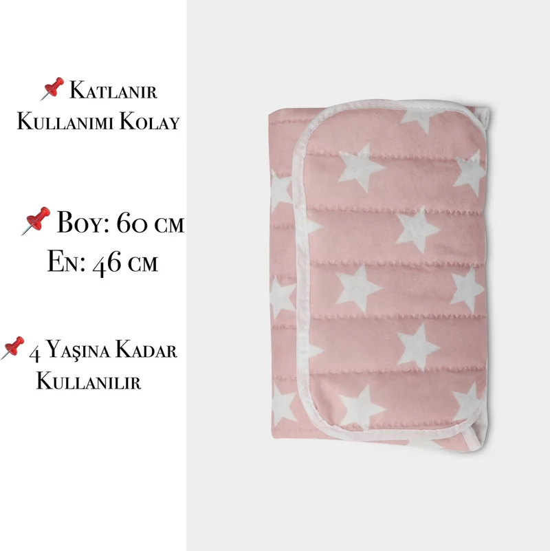 Morport Practical Diaper Changing Mat Cushion Diaper Changing Pad Care Cover (Pink)