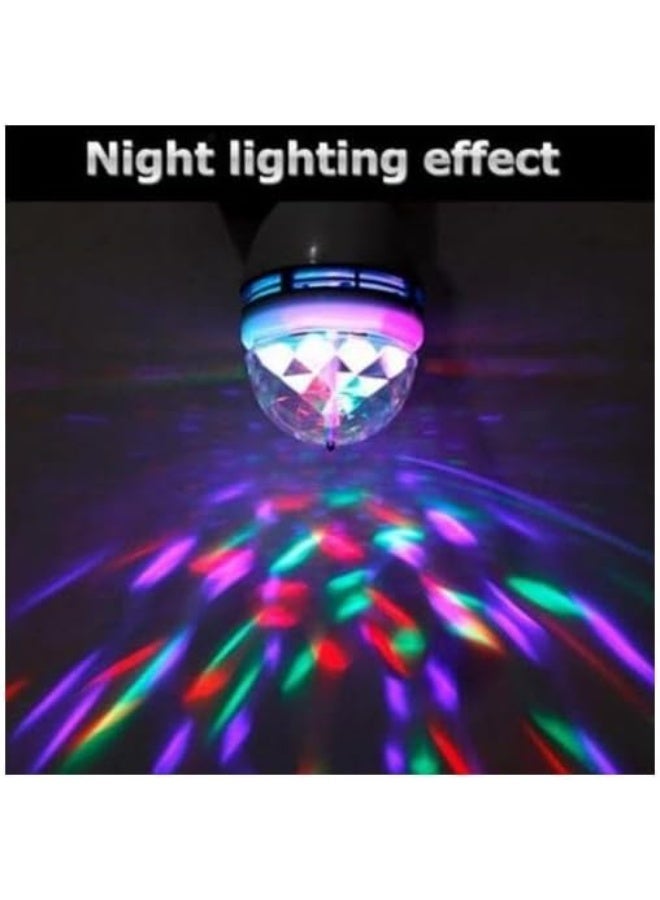 Hero Rotating Disco Light Bulb E27, RGB Crystal Magic Ball LED Party Light for Birthday, Wedding, Home Party and Kids Room - Image 2