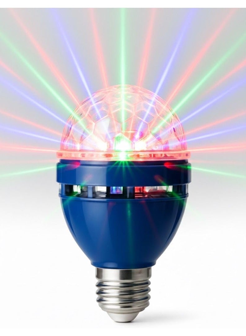 Hero Rotating Disco Light Bulb E27, RGB Crystal Magic Ball LED Party Light for Birthday, Wedding, Home Party and Kids Room - Image 1