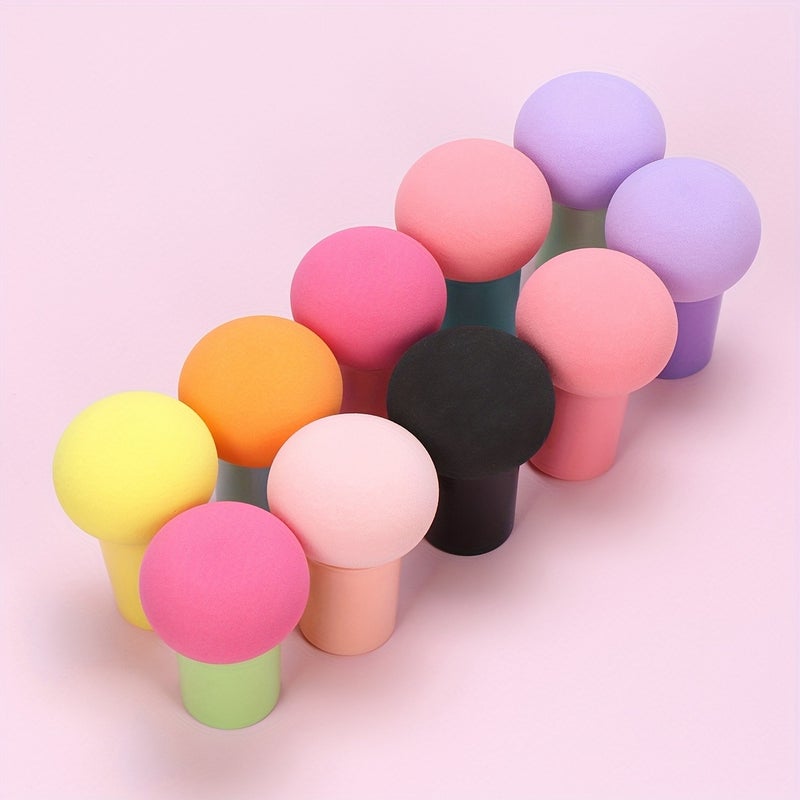 CHERRY DARLING Short Handle Mushroom Makeup Sponge - Latex-Free, Wet & Dry Use, Ideal for Foundation, BB Cream, and Concealer (Assorted  Colors) - Image 4
