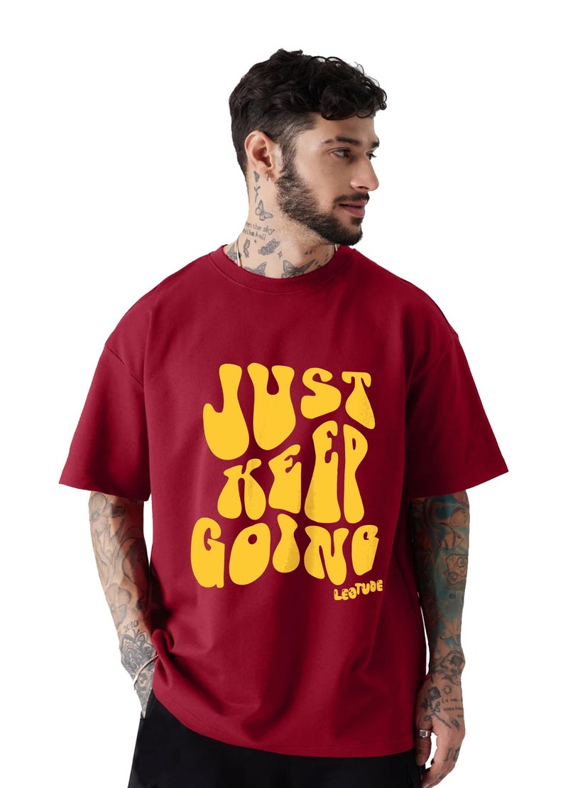LEOTUDE Men's Oversized Half Sleeve Cottonblend Round Neck T-Shirt (PO3_FS49_Wolf_MSTD_Smile_Shark_P_Black_Multicolor2_XXL) - Image 5
