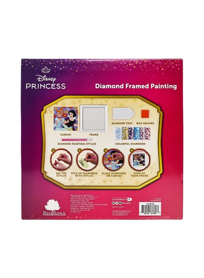 Disney Princess Diamond Framed Painting Kit - Belle & Ariel DIY Crystal Art Set with Frame - Creative & Fun Craft Activity for Kids Ages 6+ - Image 2
