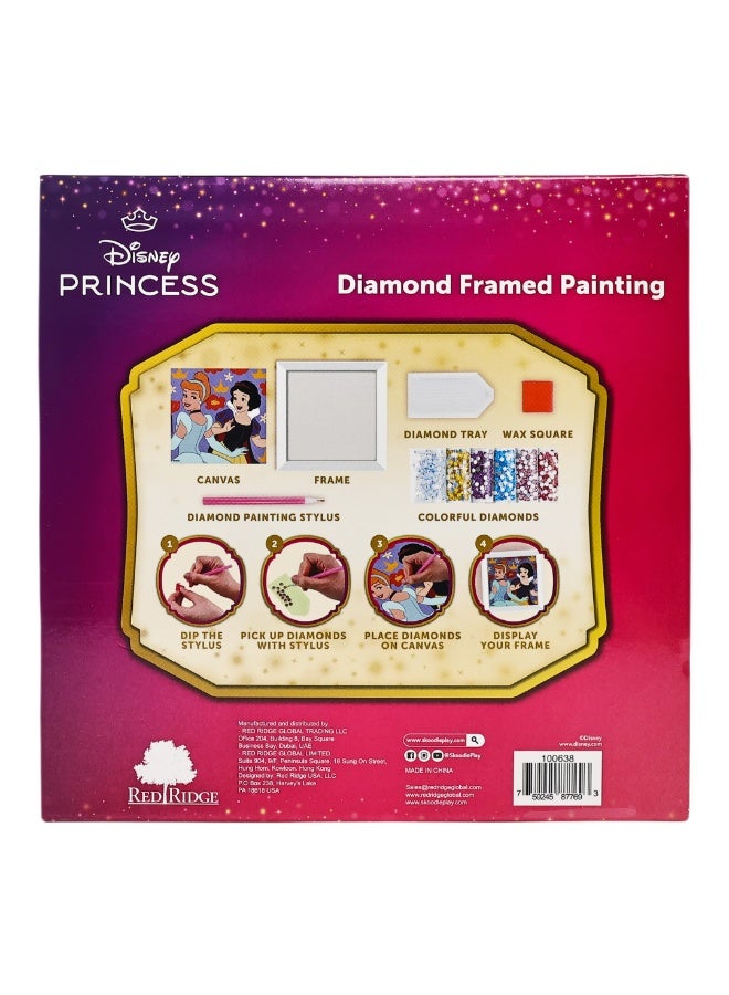 Disney Princess Diamond Framed Painting Kit - Belle & Ariel DIY Crystal Art Set with Frame - Creative & Fun Craft Activity for Kids Ages 6+ - Image 4