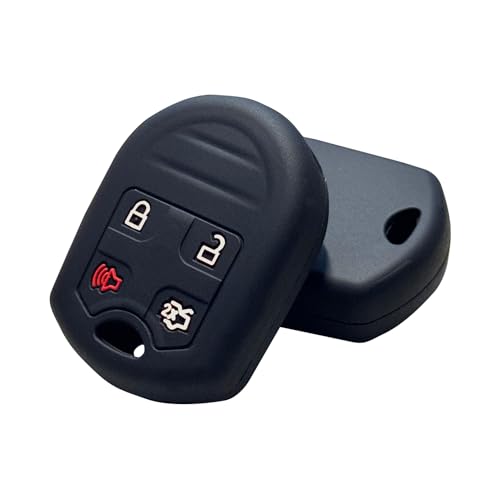 KarLingjun Key Fob Cover for Ford Expedition 4 Buttons Silicone Key Fob Remote Case Fit for Ford Expedition Mustang Taurus 2012 2013 2014 2015丨CWTWB1U793 164-R8067 5912561 164-R8073 OUC6000022 (Black) - Image 4