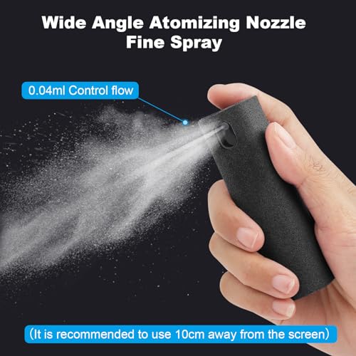 VZZNN 6 Pack Screen Cleaner 3-in-1 Touchscreen Mist Cleaner Spray and Microfiber Cloth Built-in Cleaning Solution Portable Reusable Fingerprint-Proof Spray Bottle for Phone Laptop iPad TV Monitor Car Screen - Image 4