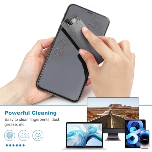 VZZNN 6 Pack Screen Cleaner 3-in-1 Touchscreen Mist Cleaner Spray and Microfiber Cloth Built-in Cleaning Solution Portable Reusable Fingerprint-Proof Spray Bottle for Phone Laptop iPad TV Monitor Car Screen - Image 3