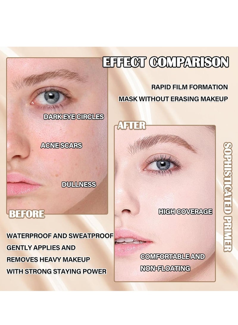 OCHEAL 2PCS Color Changing Foundation Set, Flawless Full Coverage SPF50 PA+++, Includes Brushes & Sponge, Moisturizing Non-Greasy Liquid Foundation for All Skin Types Each 30ml - Image 3