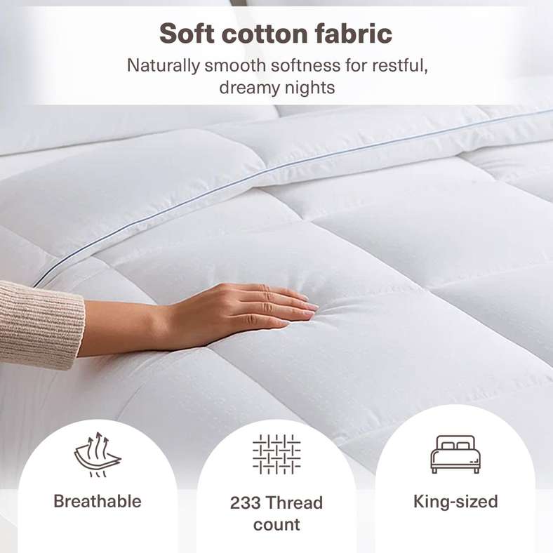 Pan Home Advanced Cool Gel Infusion 7.0 Tog Warm King Duvet 230x220cm - White - 122GGO9900332 - Image 5
