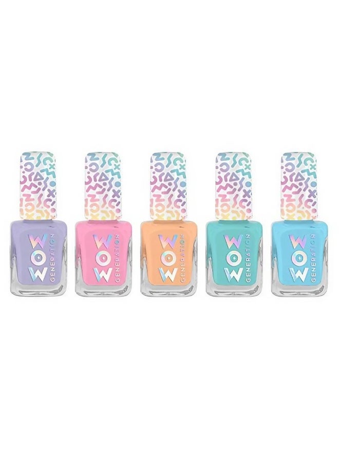 WOW Generation WOW Generation Pastel Colors Nail Polishes (Pack of 5, 5 ml Each)  - Image 1