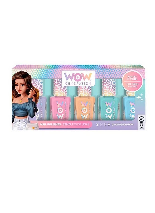 WOW Generation WOW Generation Pastel Colors Nail Polishes (Pack of 5, 5 ml Each)  - Image 3