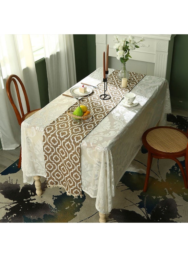 Bukela Moroccan Style Linen Table Runner Brown 32 x 180cm - Image 2