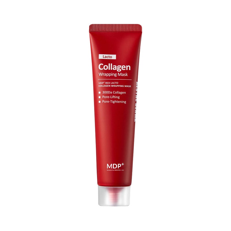 MDP M.D.P MDP+ RED LACTO COLLAGEN WRAPPING MASK, Glowy Skin, Skin Elasticity, Pore Lifting | 2.36fl.oz, 70ml - Image 1