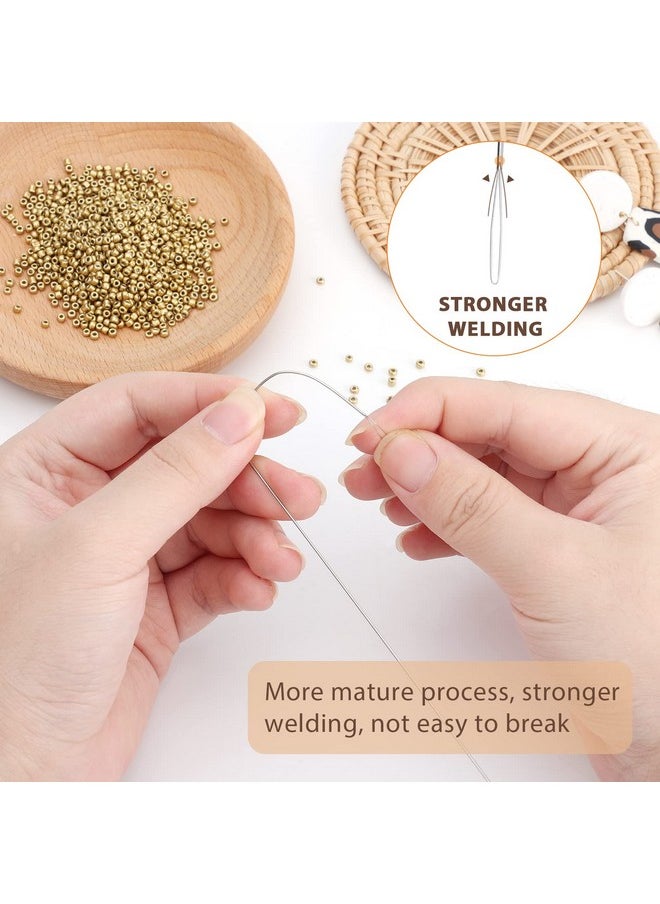 PP OPOUNT - 10 Pcs Upgrade Big Eye Curved Beading Needles, 5.5 Inch Beading Needles For Bead Spinner, Bead Needles For Jewelry Making, Diy Waist Beads, Necklaces, Bracelets (Patent Protection) - Image 1