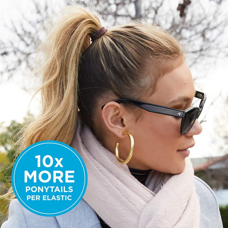 GOODY Ouchless Women's Hair Braided Elastics 4mm for Medium Hair, Brown, 32 Count (Pack of 1) - Image 3