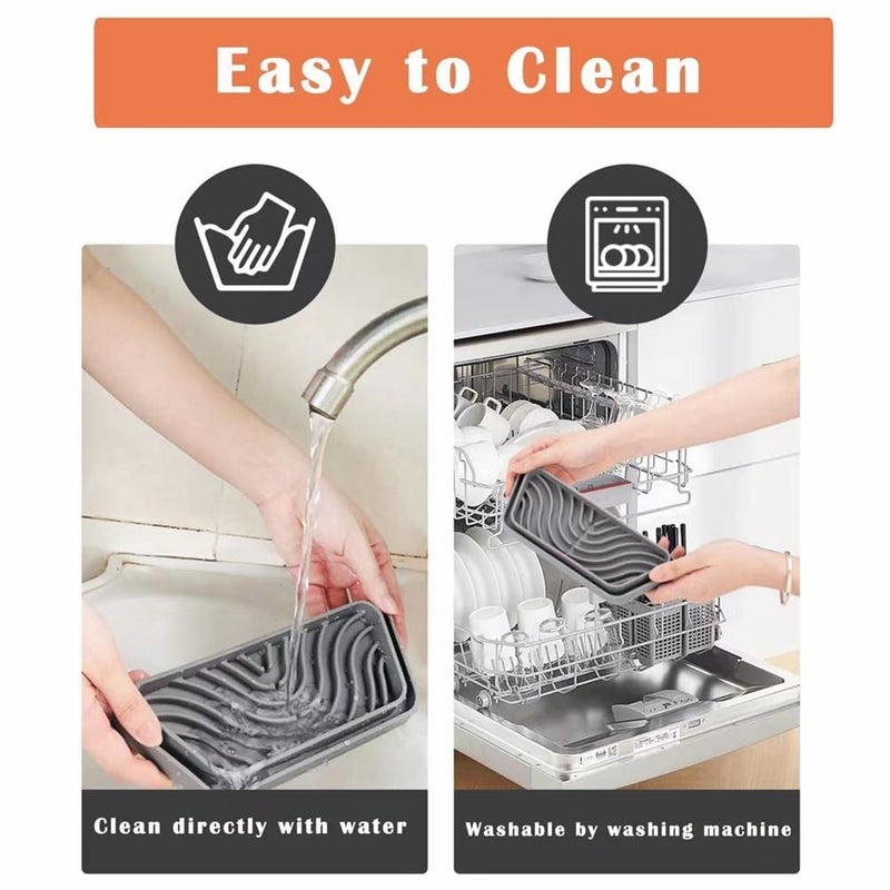 2Pcs Refrigerator Drip Catcher Tray Easy Install Protects Ice Water Dispenser Pan - Image 4