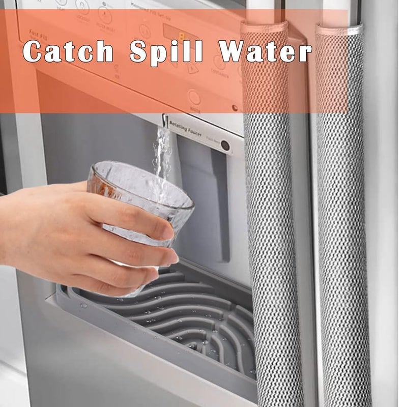 2Pcs Refrigerator Drip Catcher Tray Easy Install Protects Ice Water Dispenser Pan - Image 3