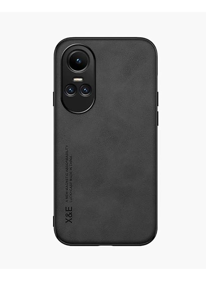 Case for Oppo Reno 10/Reno 10 Pro,Shockproof Cases ,Anti-Fall Drop Protection , Cover Bumper Built-in Metal Plate for Oppo Reno 10/Reno 10 Pro - Black - Image 1