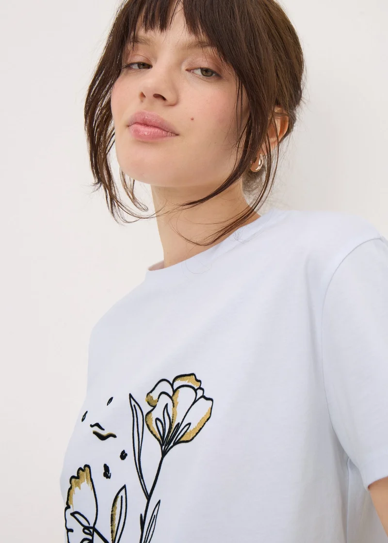 Matalan White Flower Amour T-Shirt