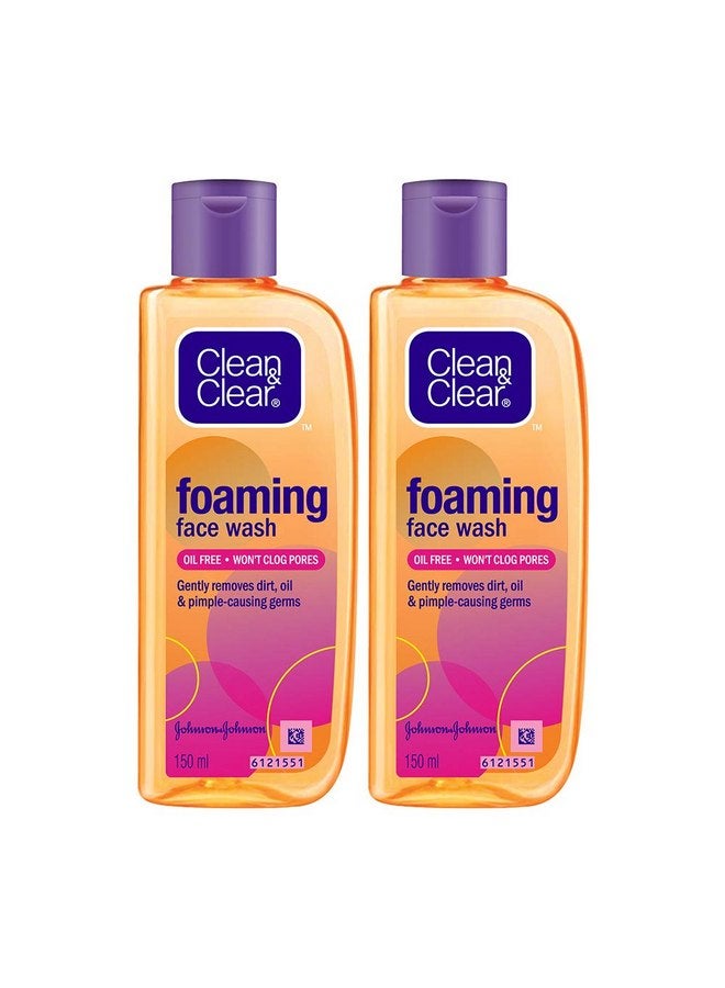 Clean & Clear Foaming Face Wash, 150ml (Pack Of 2) - Image 1
