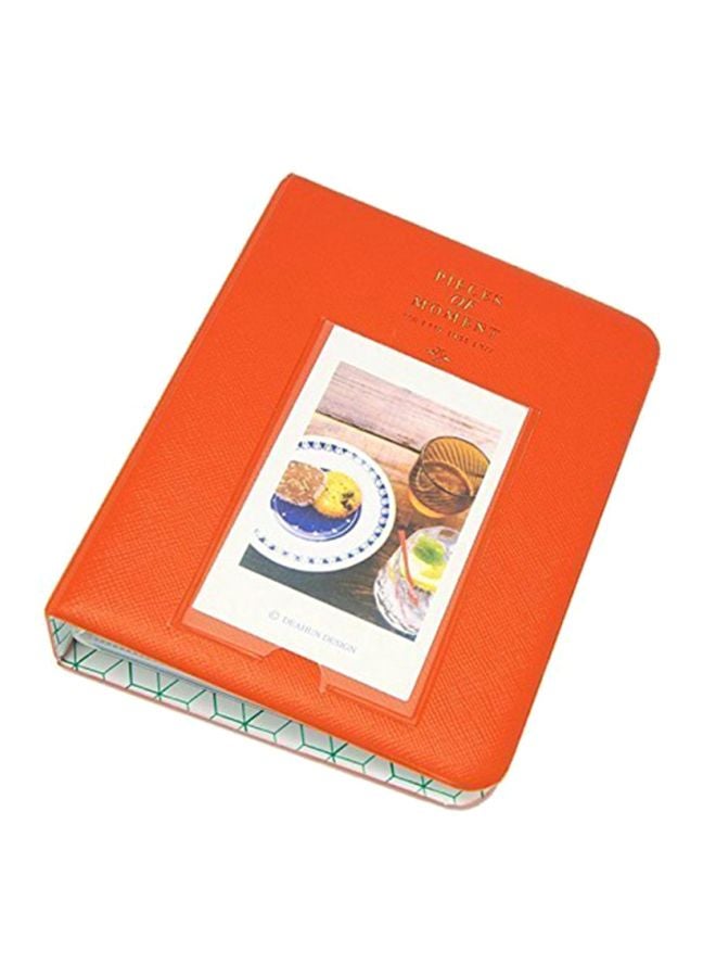 FUJIFILM Piece Of Moment Candy Colour Instax Photo Mini Book Album For Instax Mini 70/7s/8/25/50s/90 Orange - Image 1