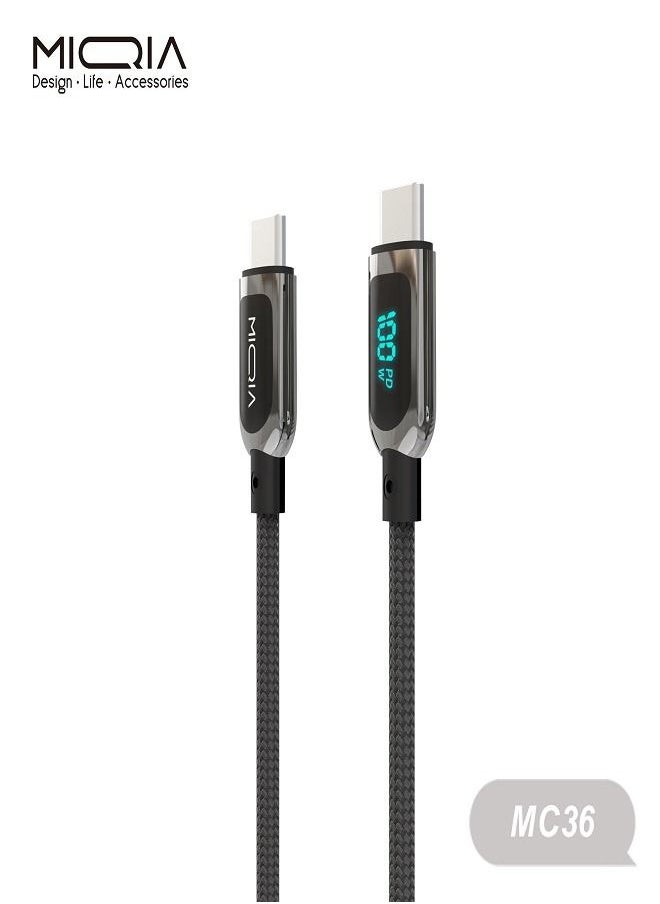 MIQIA PD100W Type-C to Type-C Cable Black  - Image 2