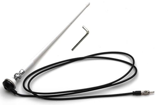 AntennaMastsRus - Marine White AM-FM Rubber Ducky 15 Inch Antenna Kit for Your ATV, Boat, Camper, Go Kart, Motorhome, Pontoon, RV, Sailboat, Tractor, Trailer, UTV, Yacht - Image 1